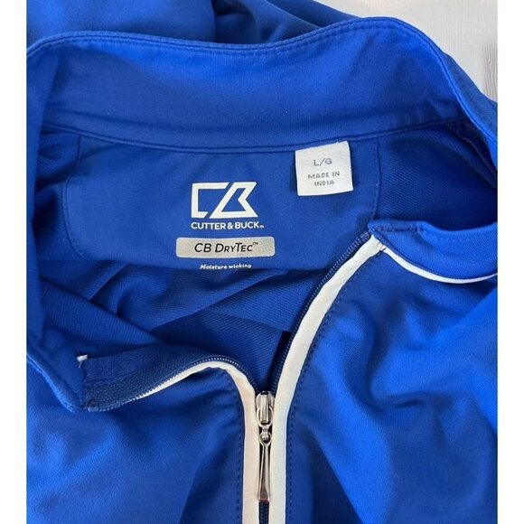 Cutter & Buck Womens Blue L 1/4 Zip Pullover Moisture-Wicking Long Sleeve Top - Picture 2 of 9